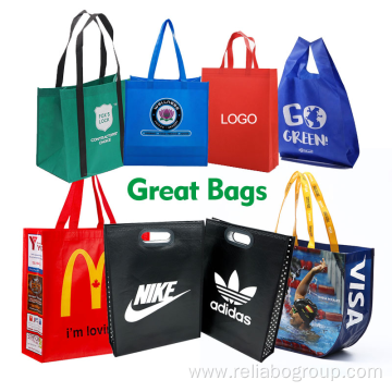 Stock Tote boutique custom laminated non woven bag